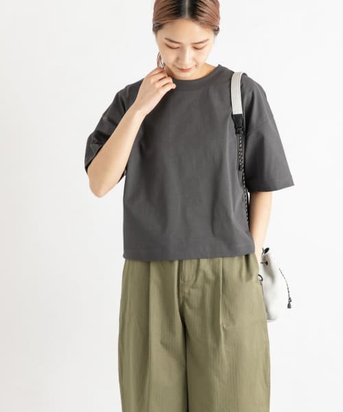 EKAL(EKAL)/『吸水速乾/UVカット』DRYOUT SHORTLENGTH S/S T－SHIRTS/グレー