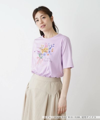 ブーケＴシャツ【Leilian WHITE LABEL】