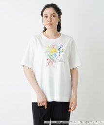 Leilian PLUS HOUSE(レリアンプラスハウス)/Ｔシャツ【Leilian WHITE LABEL】/アイボリー