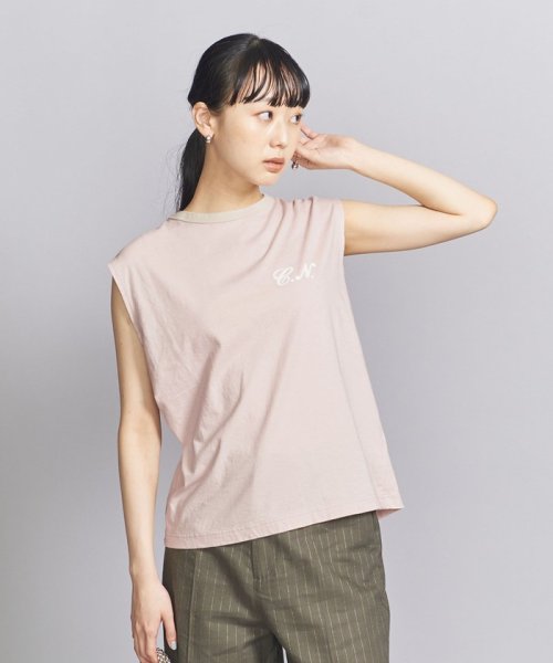 BEAUTY&YOUTH UNITED ARROWS(ビューティーアンドユース　ユナイテッドアローズ)/【別注】＜ST.JHONES 3RD CLUB＞リンガーノースリーブ Tシャツ/LT.PINK