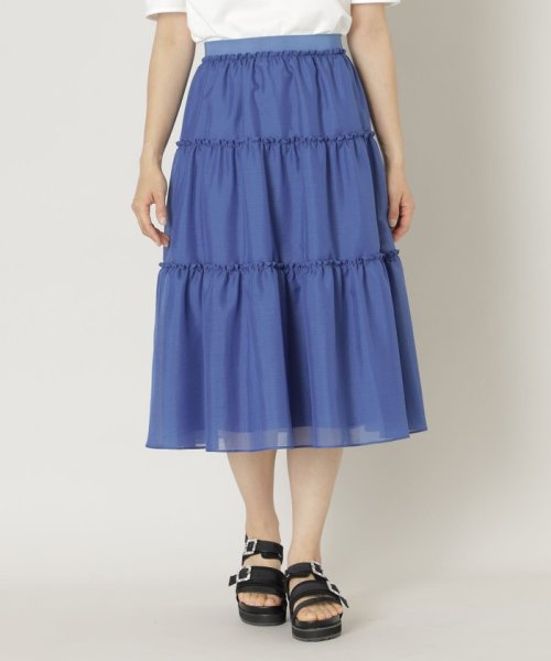 ブライトスパンボイル ティアードスカート 