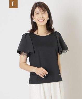 TO BE CHIC(L SIZE)/【L】コットンポンチ レースコンビカットソー/506078903