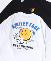 LAZAR/【Lazar】SMILEY FACE/スマイリーフェイス オーバーサイズ バックプリント ロゴ ワンポイント刺繍 半袖Tシャツ/スマイルT/吸水速乾 UVカット/506078919