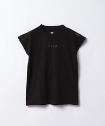 FILA（Casual）(フィラ（カジュアル）)/【カジュアルウェア】 ストレッチツイル リラックスフレンチスリーブTシャツ レディース/ブラック
