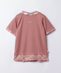 FILA（Casual）(フィラ（カジュアル）)/【カジュアルウェア】 ハニカムメッシュ フェイク半袖Tシャツ レディース/ピンク