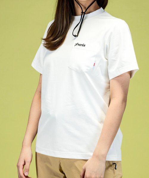 phenix(phenix)/phenix outdoor(フェニックスアウトドア) ポケットT－シャツ レディース Tシャツ 速乾 ストレッチ 日焼け防止 快適 防臭 抗菌 ティーシャツ /オフホワイト