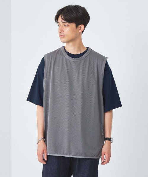 green label relaxing(グリーンレーベルリラクシング)/Morley メッシュレイヤード Tシャツ/NAVY