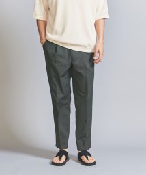 BEAUTY&YOUTH UNITED ARROWS(ビューティーアンドユース　ユナイテッドアローズ)/ポリエステル コットンリネン 1プリーツ テーパードパンツ/DK.GREEN