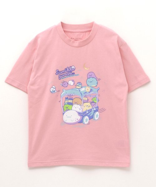 MAC HOUSE(kid's)(マックハウス（キッズ）)/すみっコぐらしガールズプリントTシャツ 22863213/ピンク