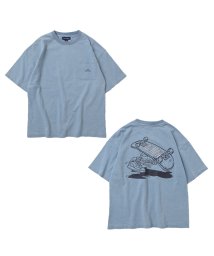 GLAZOS(グラソス)/【NAUTICA】バックスケーターロゴ半袖Tシャツ/ライトブルー