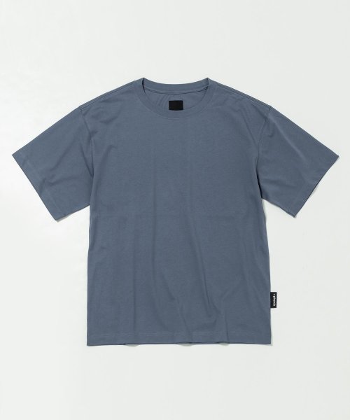 +phenix(＋phenix)/+phenix(プラスフェニックス) T－SHIRTS コットンシャツ 綿100% メンズTシャツ シンプルデザイン ベーシック【MENS】/ブルー