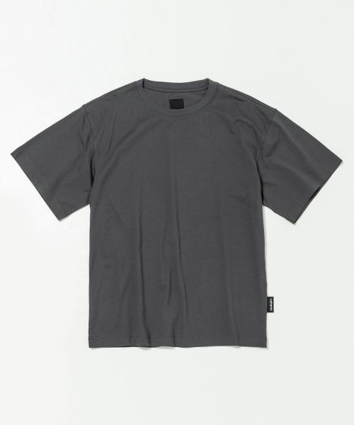 +phenix(＋phenix)/+phenix(プラスフェニックス) T－SHIRTS コットンシャツ 綿100% メンズTシャツ シンプルデザイン ベーシック【MENS】/チャコールグレー