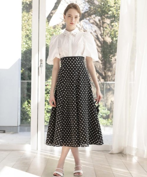 セール】シアードットジャガードスカート(506099809) | アンド  