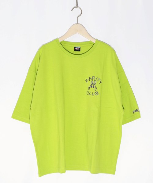Scolar Parity(スカラー パリティ)/PARITY CLUBの刺繍Tシャツ/グリーン