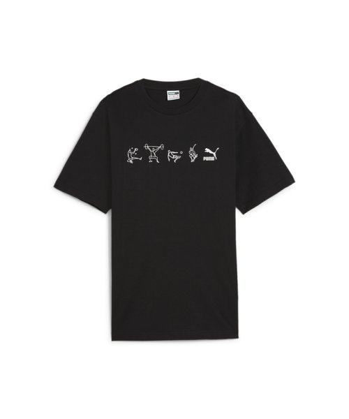 PUMA(プーマ)/ユニセックス GRAPHICS アスリート 半袖 Tシャツ/PUMABLACK