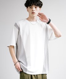 Rocky Monroe/Tシャツ 半袖 切替 異素材 メンズ レディース カットソー オーバーサイズ ビッグシルエット クルーネック カジュアル シンプル ストレッチ リラックス ゆっ/506100265