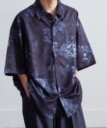 Nilway(ニルウェイ)/オーバーサイズデザインレギュラーカラーシャツ/ブラック系3