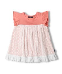 moujonjon/【子供服】 moujonjon (ムージョンジョン) レース切替袖フリルチュニックTシャツ 80cm～140cm M42816/506100371