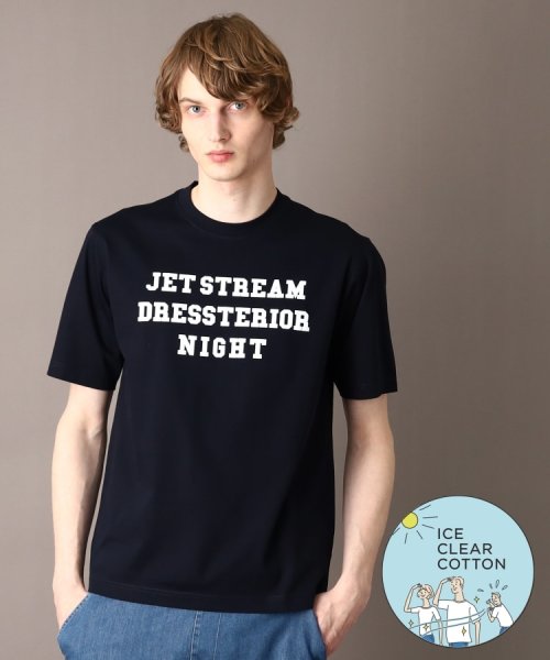 DRESSTERIOR(ドレステリア)/【接触冷感／抗菌防臭／消臭】ICE CLEAR COTTON ロゴTシャツ/ネイビー（094）