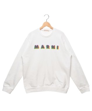 MARNI/マルニ 子供服 RAINBOWロゴ クルーネック スウェットシャツ 大人も可 ホワイト キッズ MARNI M01076 M00J6 0M100 MS113U/506100536