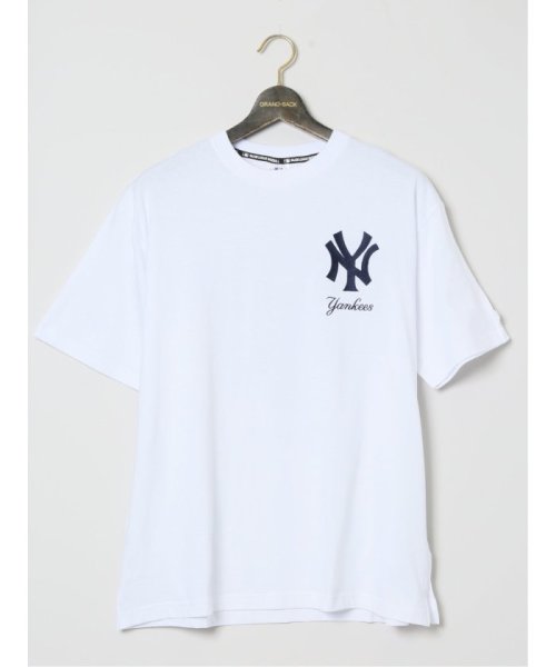GRAND-BACK(グランバック)/【大きいサイズ】MLBチームロゴ クルーネック半袖Tシャツ メンズ Tシャツ カットソー カジュアル インナー トップス ギフト プレゼント/ホワイト