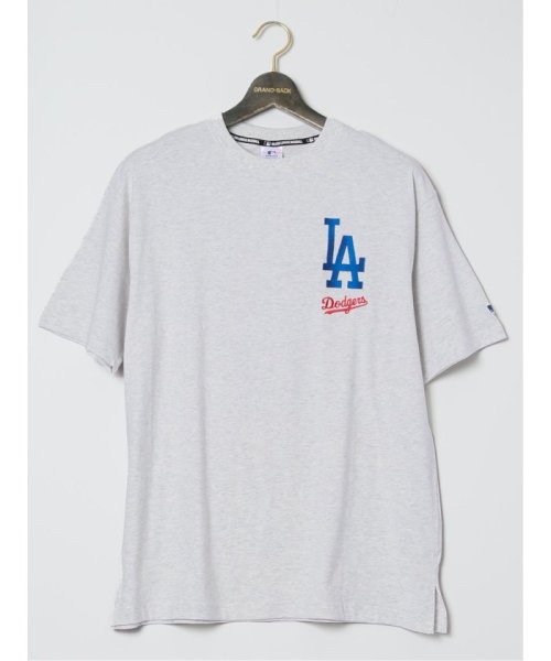 GRAND-BACK(グランバック)/【大きいサイズ】MLBチームロゴ クルーネック半袖Tシャツ メンズ Tシャツ カットソー カジュアル インナー トップス ギフト プレゼント/ライトグレー