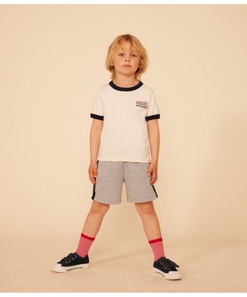 PETIT BATEAU(プチバトー)/ＰＡＲＩＳプリント半袖Ｔシャツ/ホワイト