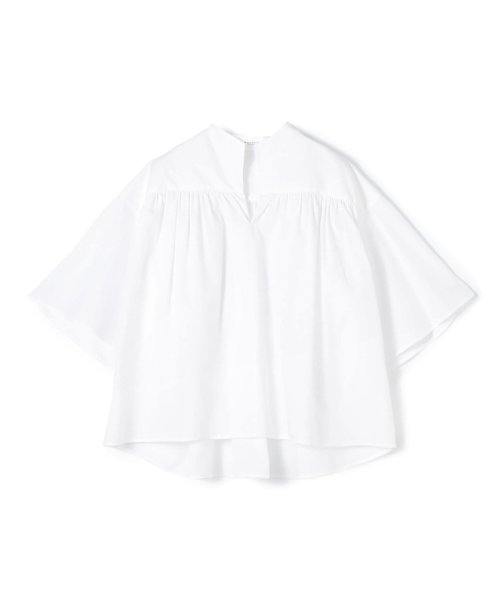 コットンブロード ギャザーブラウス 