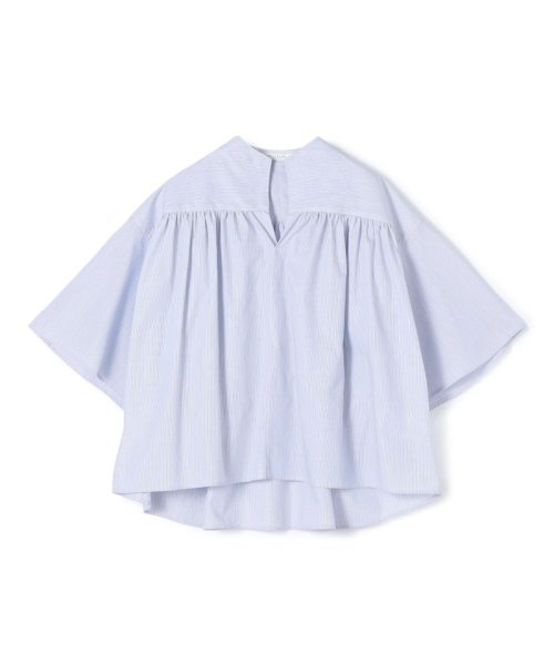 コットンブロード ギャザーブラウス 