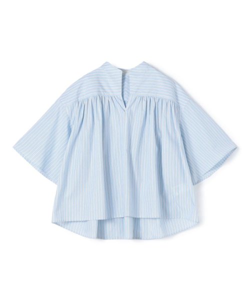 コットンブロード ギャザーブラウス 