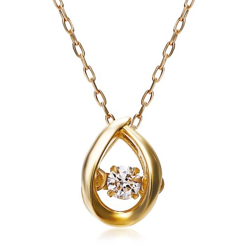 [ララクリスティー] LARA Christie ダイヤモンドネックレス K18YG イエローゴールド ダンシング ドロップ ダイヤ 0.03ct lpi51－ LARA K18YG ダイヤ 03ct 素材 ゴールド 付属品