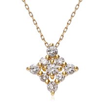 JEWELRY SELECTION/[ララクリスティー] LARA Christie ダイヤモンドネックレス K18YG イエローゴールド デザイン ダイヤ 計0.2ct lpi51－0008－y/506101243