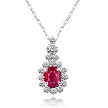 JEWELRY SELECTION/[ララクリスティー] LARA Christie ネックレス レディース ルビー 0.2ct ダイヤモンド 計0.17ct PT900 プラチナ lp56－00/506101369