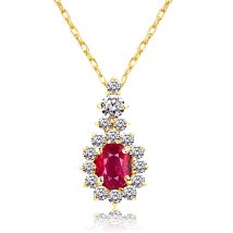 JEWELRY SELECTION/[ララクリスティー] LARA Christie ネックレス レディース ルビー 0.2ct ダイヤモンド 計0.17ct K18 ゴールド lp56－0020/506101370