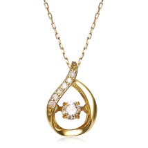 JEWELRY SELECTION/[ララクリスティー] LARA Christie ダイヤモンドネックレス K18YG イエローゴールド ダンシング ドロップダイヤ 計0.1ct lpi51－0/506101409