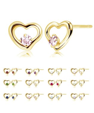 JEWELRY SELECTION/[ララクリスティー] LARA Christie ピアス プティ レディース オープンハート K18 ゴールド3月 誕生石 アクアマリン le102－0002－/506101466