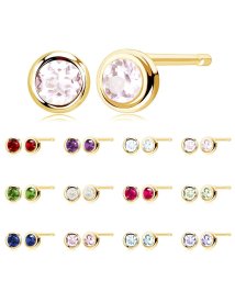 JEWELRY SELECTION/[ララクリスティー] LARA Christie ピアス フクリン 3月誕生石 アクアマリン K18 ゴールド レディース le102－0003－yg－03/506101490