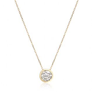 JEWELRY SELECTION/[ララクリスティー] LARA Christie ネックレス ダイヤモンド フクリン 0.5ct イエローゴールド K18YG lp51－0011－yg/506101515