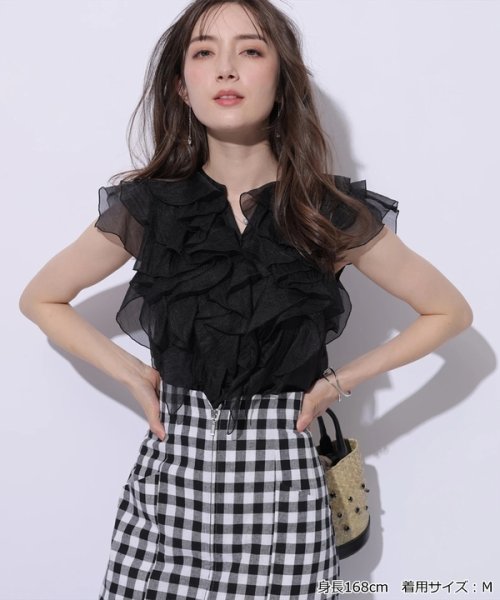 フリルショートブラウス CEG1599463890(12155円)