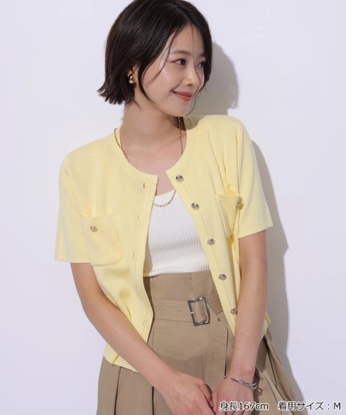 半袖キラキラニットジャケット 半袖キラキラニットジャケット YWU1225097602(9295円)