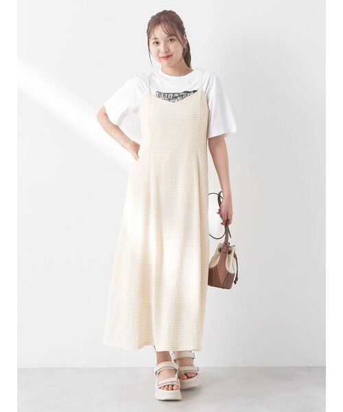 アースミュージック&エコロジー チェックワンピース music 