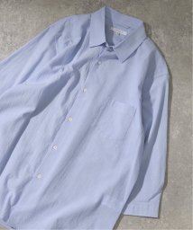 B.C STOCK(ベーセーストック)/C/VOILE 3/4 SLV. REGシャツ/ブルー