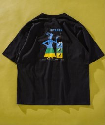 417 EDIFICE(フォーワンセブン　エディフィス)/SAVIGNAC (サビニャック) 別注 French Company プリント Tシャツ/ブラックA