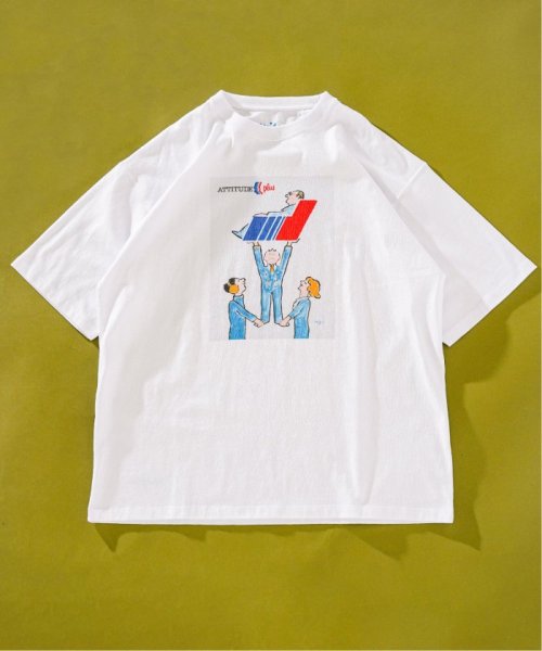 417 EDIFICE(フォーワンセブン　エディフィス)/SAVIGNAC (サビニャック) 別注 French Company プリント Tシャツ/ホワイトA