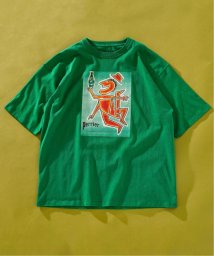 417 EDIFICE(フォーワンセブン　エディフィス)/SAVIGNAC (サビニャック) 別注 French Company プリント Tシャツ2/グリーンA