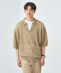 green label relaxing(グリーンレーベルリラクシング)/【WEB限定】＜GLR or＞メッシュ スキッパー ポロシャツ/BEIGE