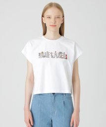 BLUE LABEL CRESTBRIDGE(BLUE LABEL CRESTBRIDGE)/【クラーク志織コラボ】ベーシッククリア天竺ロゴTシャツ/ホワイト