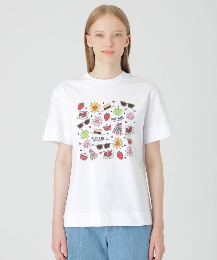 新品未使用タグ付クレストブリッジ【クラーク志織コラボベーシッククリア天竺Tシャツ クラーク志織コラボ】ベーシッククリア天竺Tシャツ(506064357