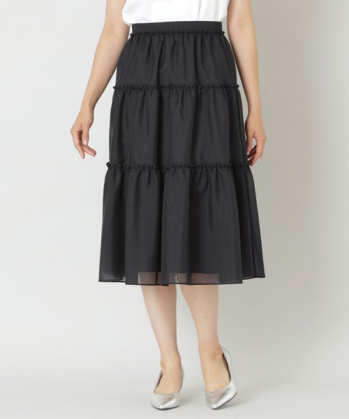 ブライトスパンボイル ティアードスカート 