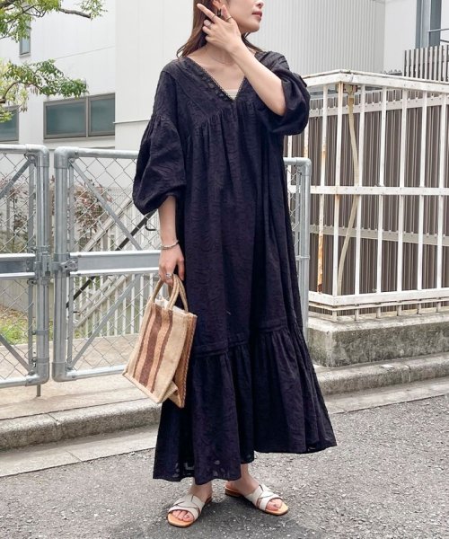 コットンジャガードワンピース 